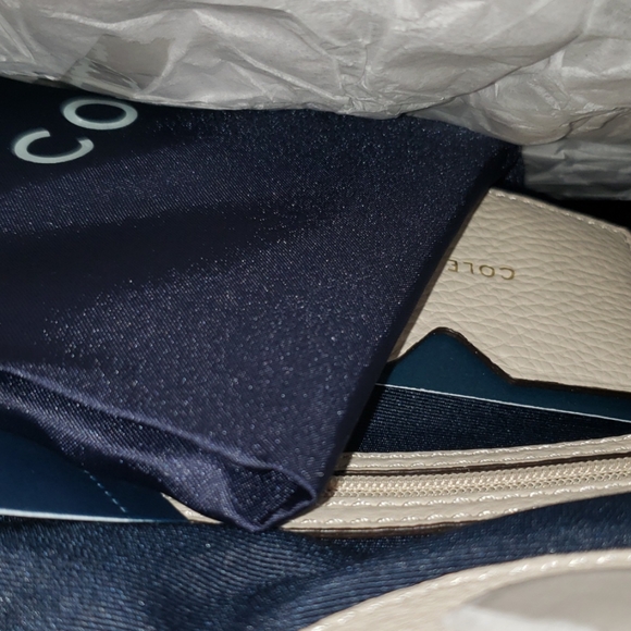 Cole Haan NEW Brynn Leather Shoulder Bag Large NWT Ivory - Picture 14 of 16